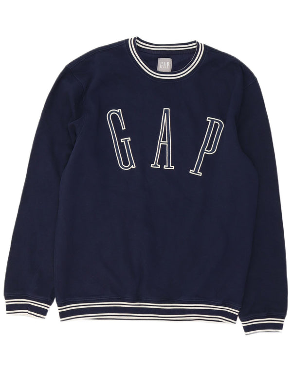 Gap Hombre Sudadera Gráfica Jersey Pequeño Algodón Azul Marino