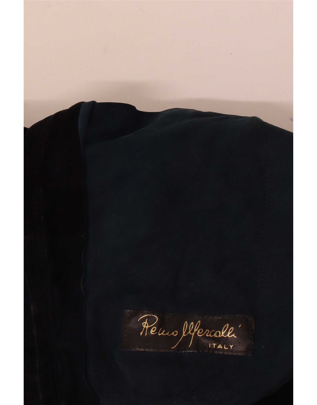 Vintage hombres ante bomber chaqueta Reino Unido 36 pequeño azul marino