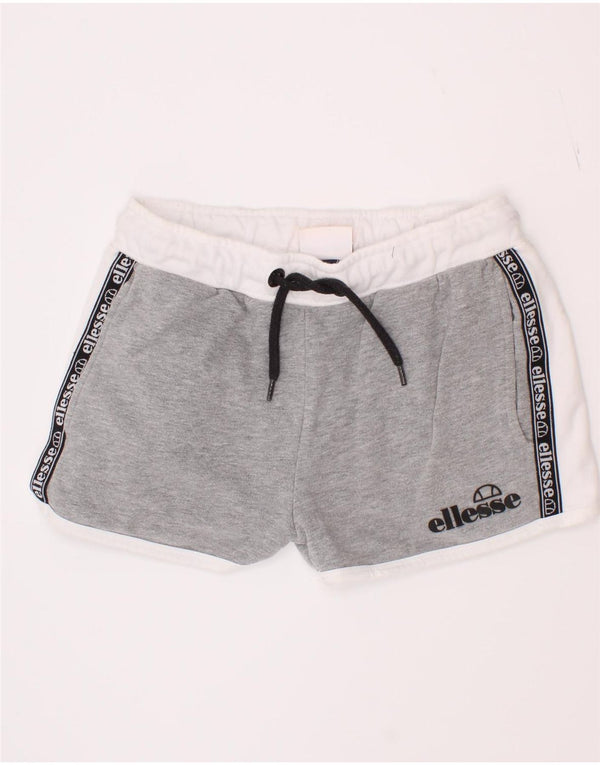 Ellesse Shorts deportivos con estampado gráfico para niña 8-9 años Algodón gris con bloques de color