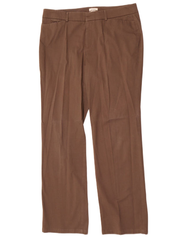 Dockers Pantalones casuales rectos de ajuste ideal para mujer US 16 2XL W36 L34 Marrón