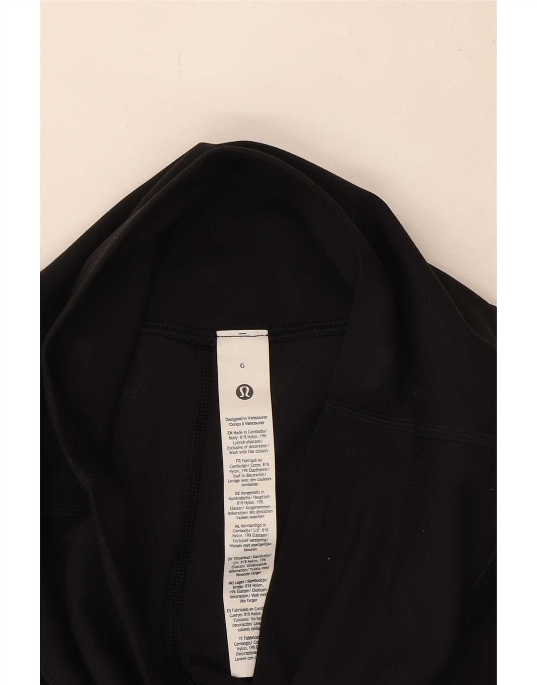 Lululemon Leggings para mujer US 6 mediano nailon negro