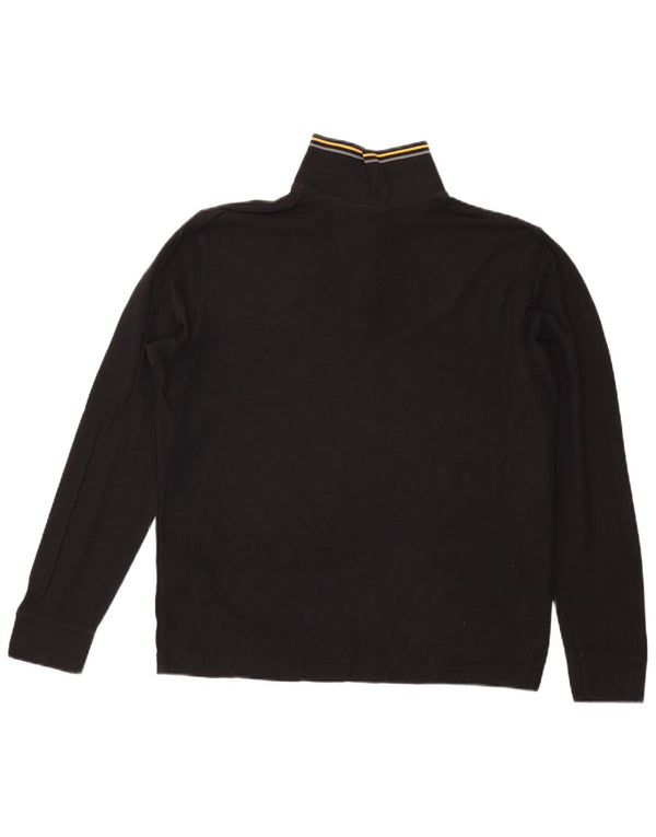 Lotto Polo de manga larga para hombre, talla grande, color negro