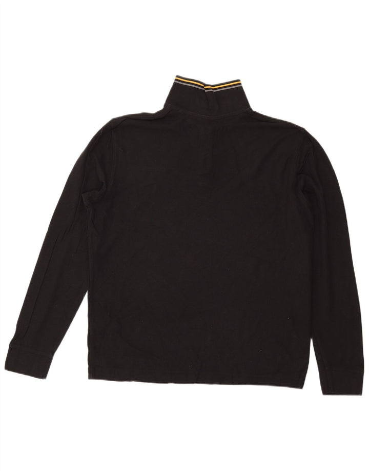 Lotto Polo de manga larga para hombre, talla grande, color negro