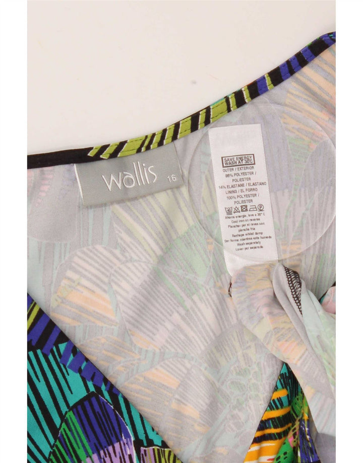 Wallis Vestido asimétrico para mujer UK 46 Grande Multicolor Geométrico