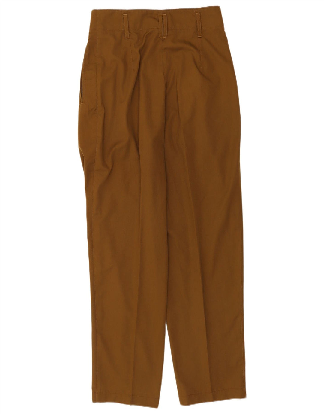 Vintage mujer pegado pantalones casuales EU 38 Medio W28 L30 Poliéster caqui
