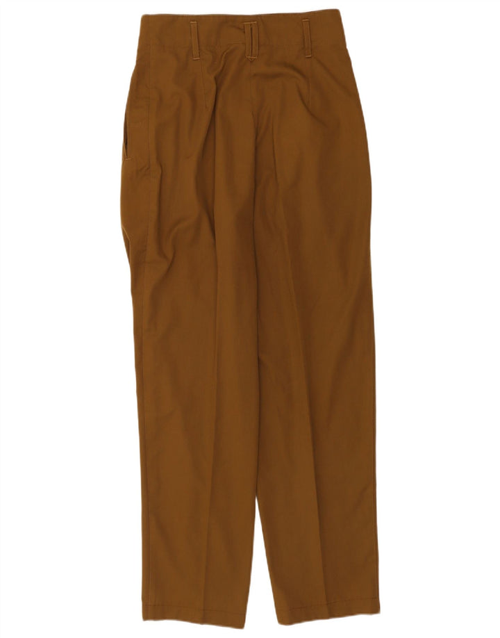 Vintage mujer pegado pantalones casuales EU 38 Medio W28 L30 Poliéster caqui