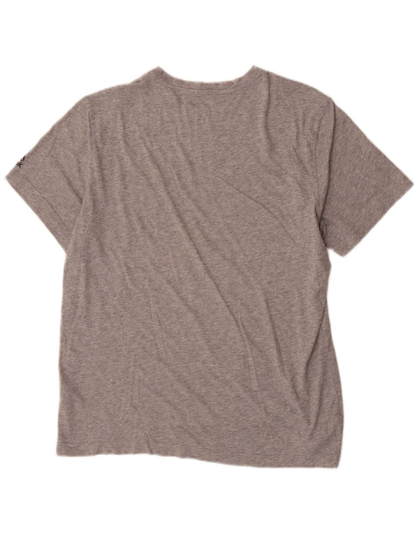 Reebok Camiseta gráfica para hombre Top grande de algodón gris