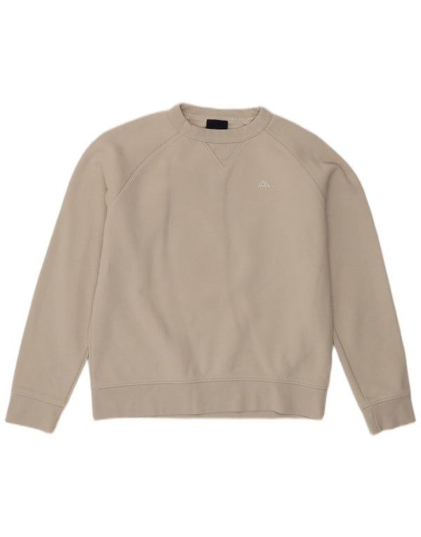 Kappa Mujer Sudadera Jumper UK 10 Small Beige Algodón