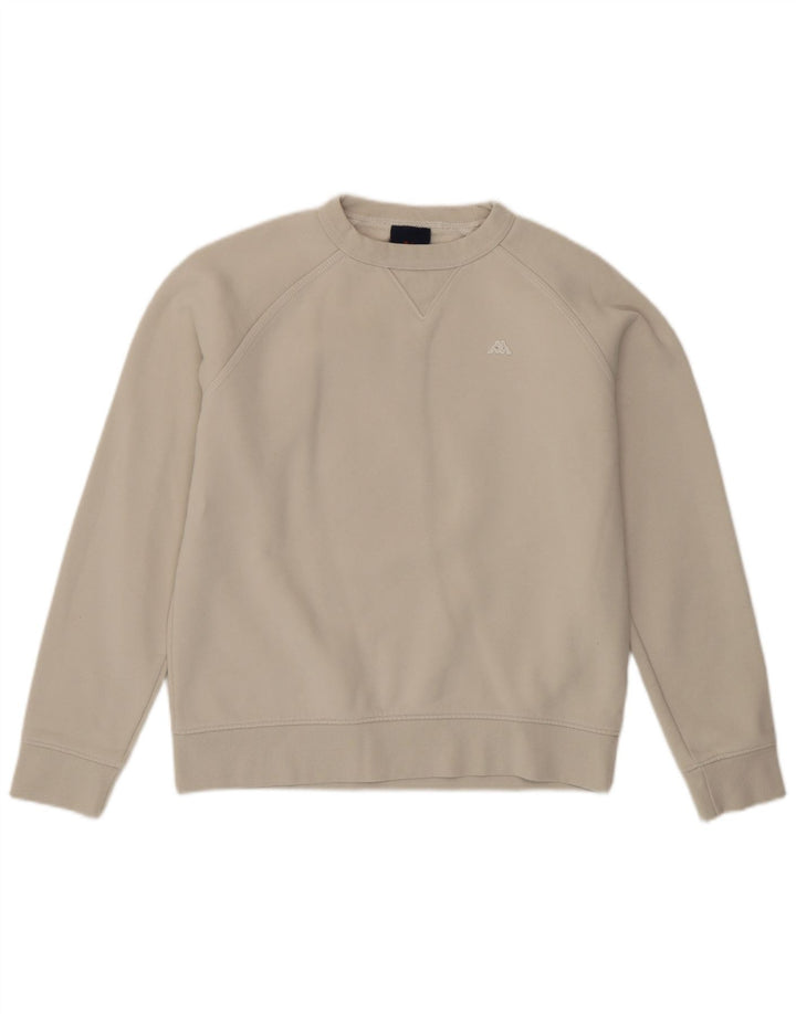 Kappa Mujer Sudadera Jumper UK 10 Small Beige Algodón