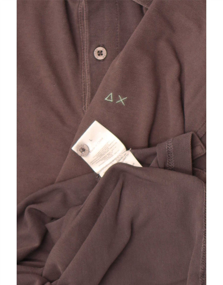 Polo Sun68 para hombre de algodón gris grande
