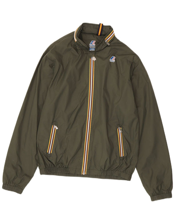 K-Way Chaqueta impermeable con capucha para hombre UK 40 Large Caqui Poliamida