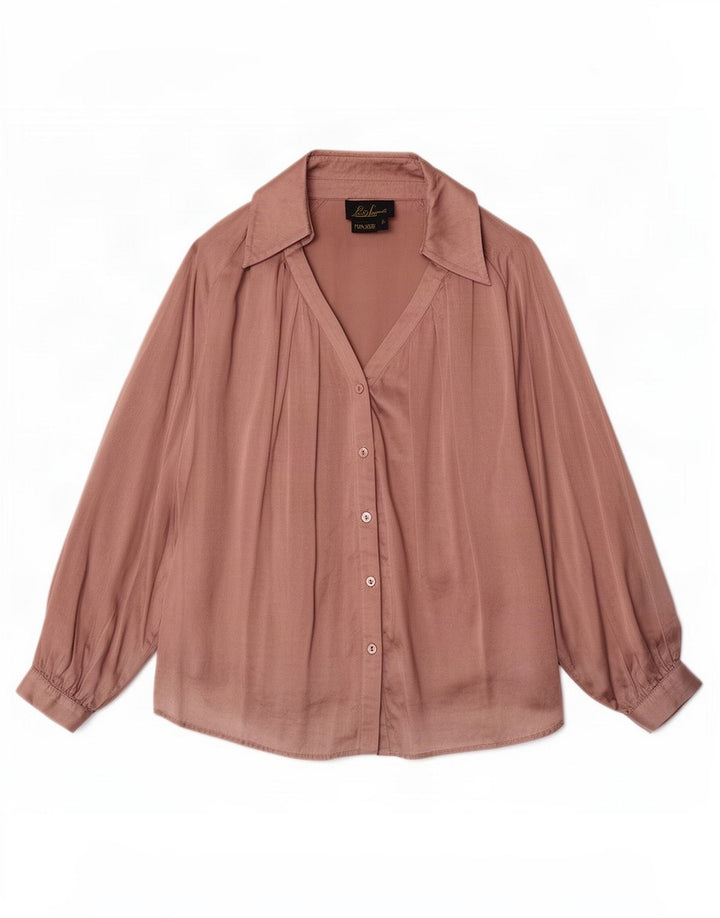 Luisa Spagnoli Blusa Camisera Mujer Talla Única Seda Rosa