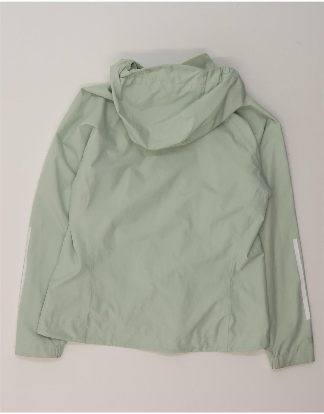 Adidas Chaqueta impermeable con capucha para mujer UK 16/18 Large Verde Poliéster