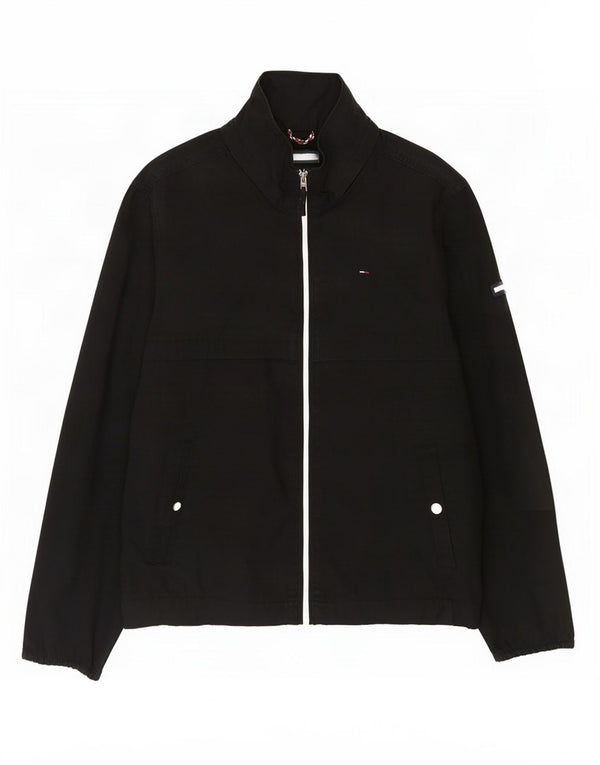 Tommy Hilfiger Chaqueta Bomber para Hombre UK 40 Grande Algodón Negro