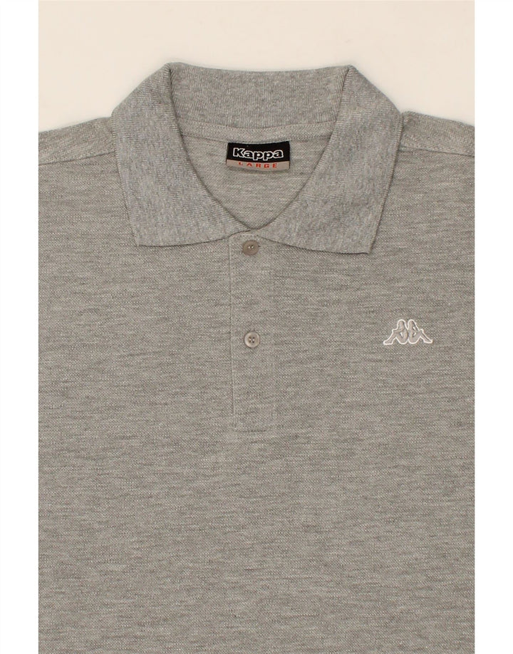 KAPPA Mens Polo Shirt Large Grey Cotton Vintage Kappa and Second-Hand Kappa from Messina Hembry 