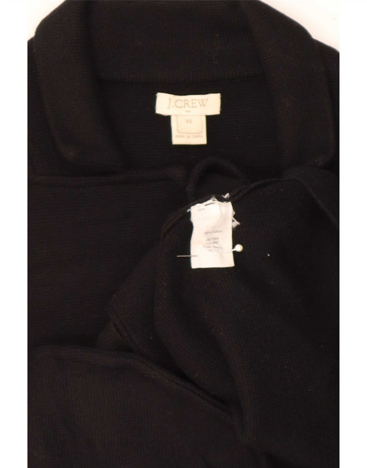 J. Crew Chaqueta tipo blazer de punto con 2 botones para mujer UK 6 XS Algodón negro