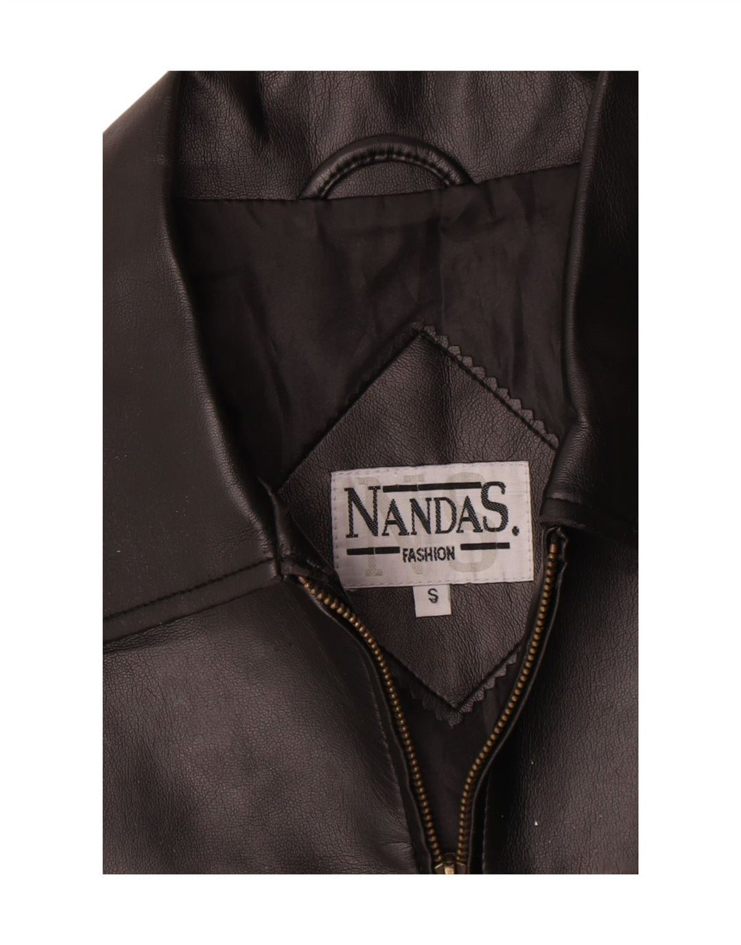 Vintage mujer cuero gilet Reino Unido 10 pequeño negro