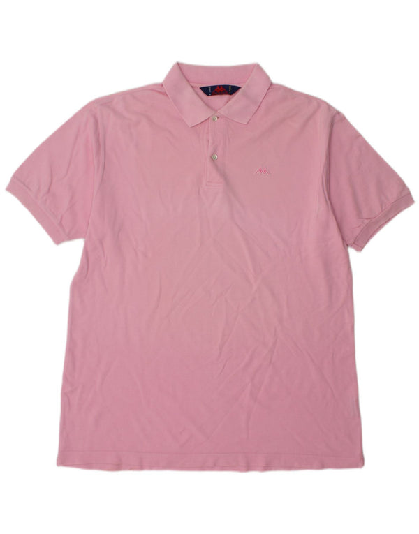 Polo Kappa Hombre Grande Rosa Algodón