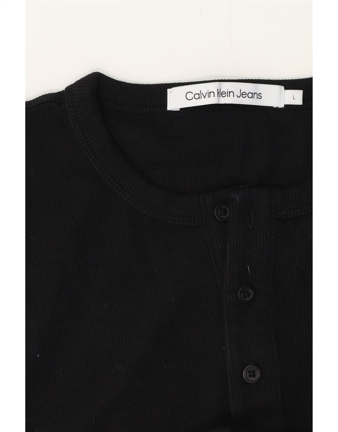 CALVIN KLEIN JEANS Camiseta para hombre Top Grande Negro