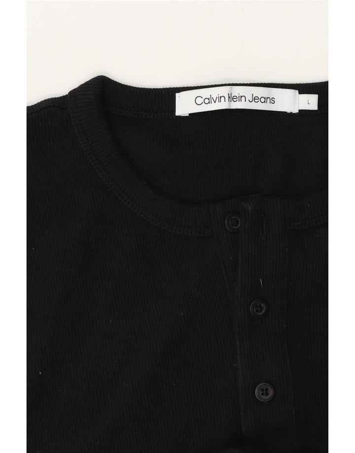 CALVIN KLEIN JEANS Camiseta para hombre Top Grande Negro