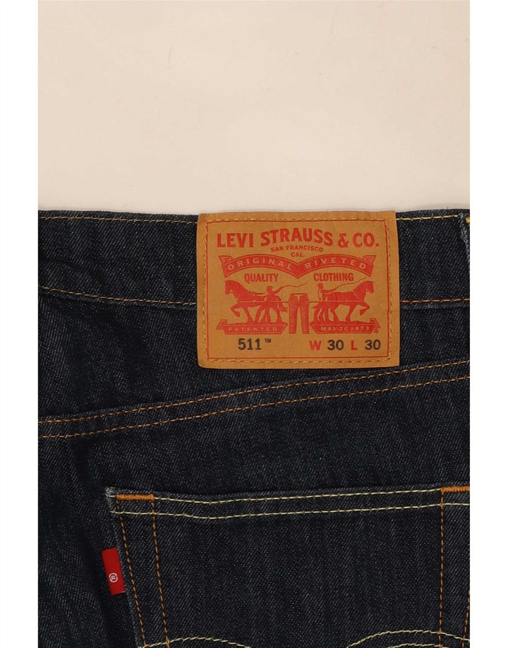 Levi's Hombre 511 Slim Jeans W30 L30 Algodón Azul Marino