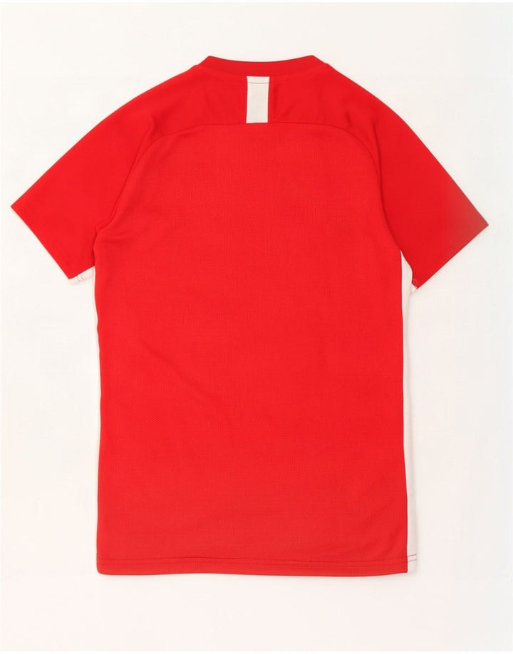 Camiseta Nike Dri Fit para hombre Top pequeño rojo color block Poliéster