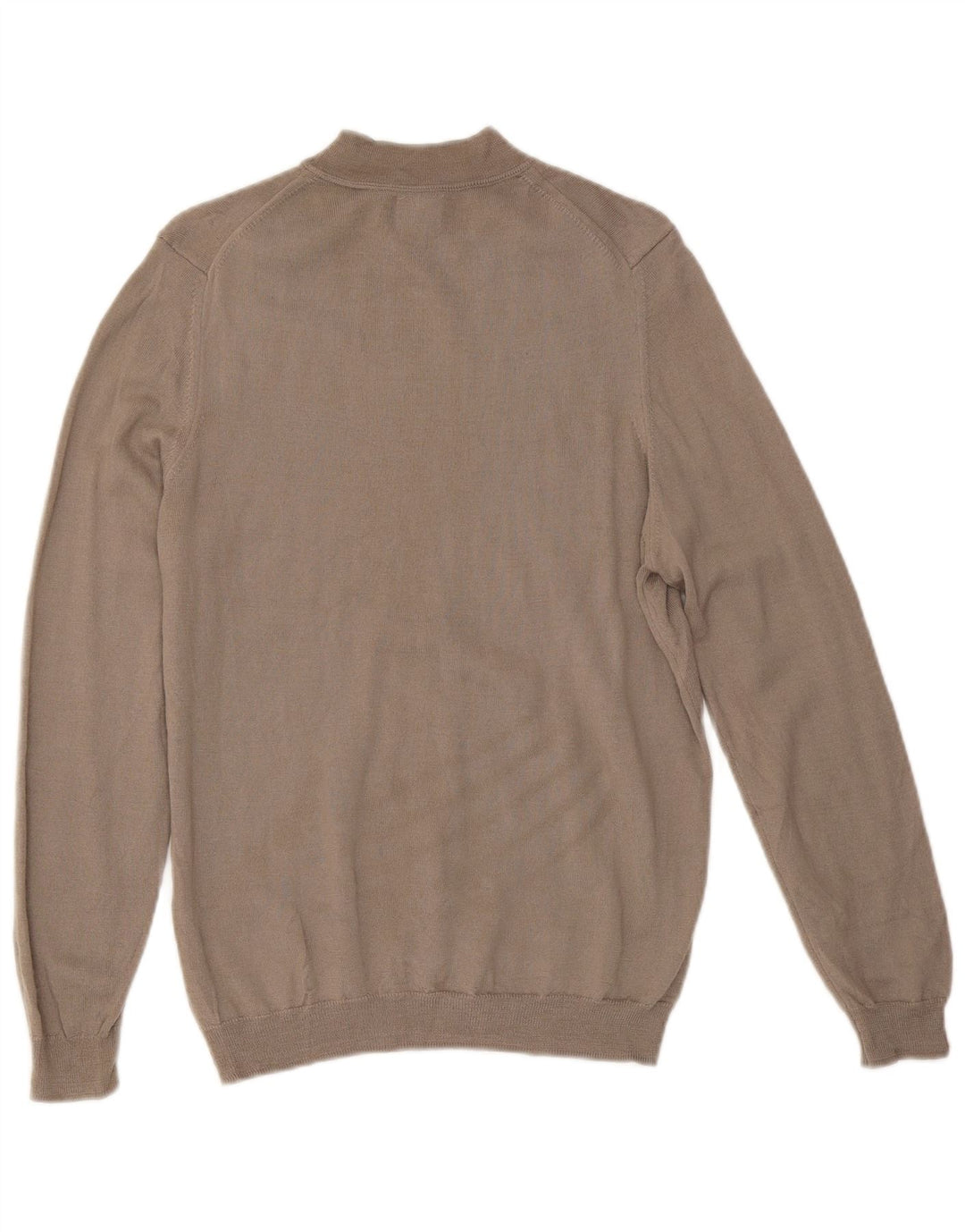 Zara Jersey con cuello redondo para mujer, talla 44, color marrón medio