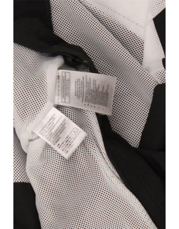 ADIDAS Mens Graphic Tracksuit Top Jacket Large Black Colourblock Polyester