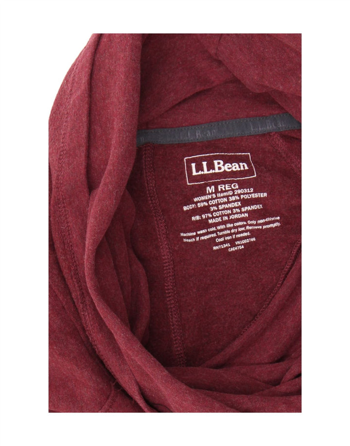 L.L.Bean - Sudadera con cuello vuelto para mujer, talla 40, algodón burdeos mediano