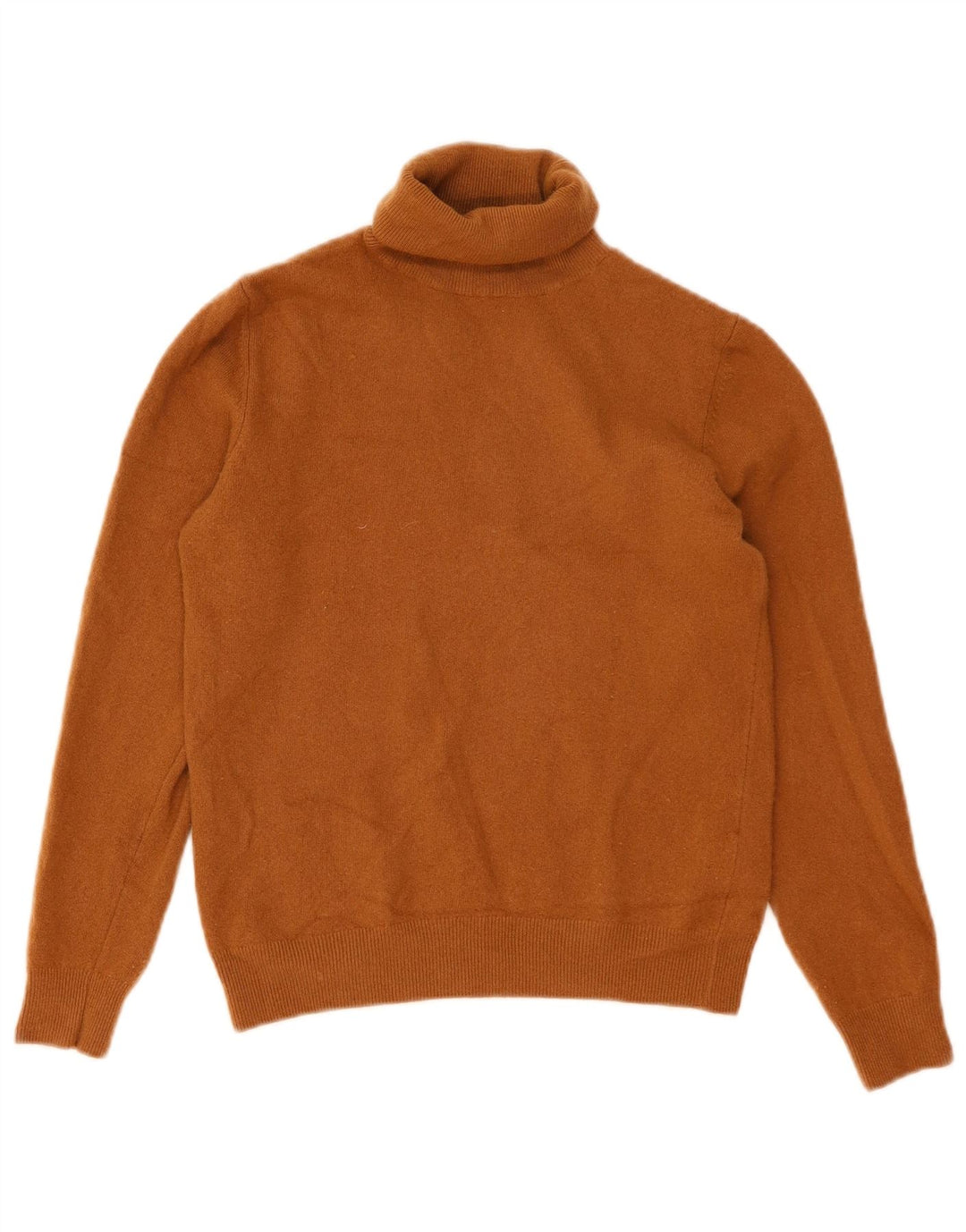 Benetton Jersey Corto Con Cuello Vuelto Para Mujer UK 42 Marrón Medio
