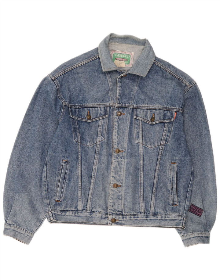 Casucci Chaqueta vaquera para hombre UK 40 Grande Algodón azul