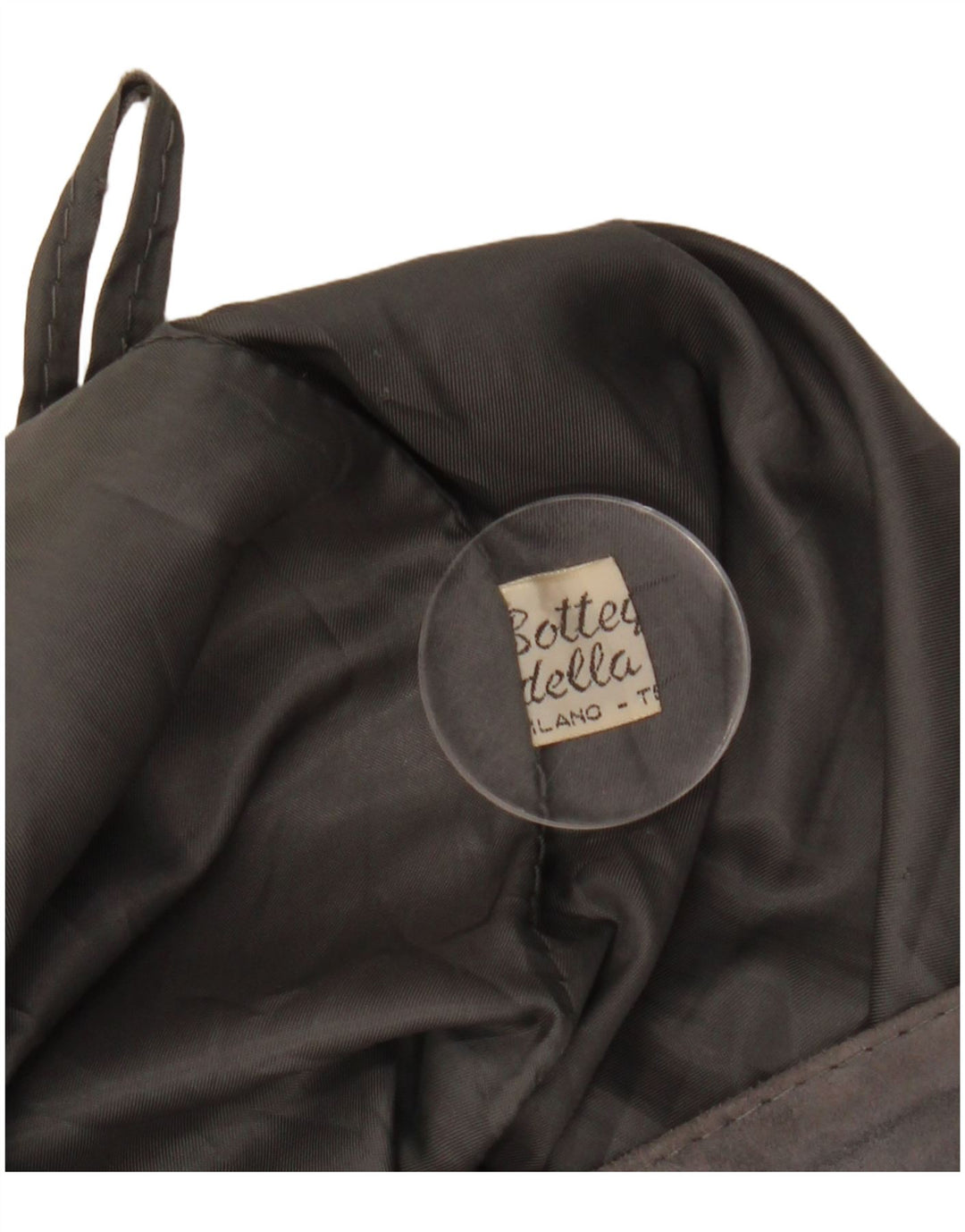 VINTAGE Falda de ante para mujer IT 44 W27 L26 Gris