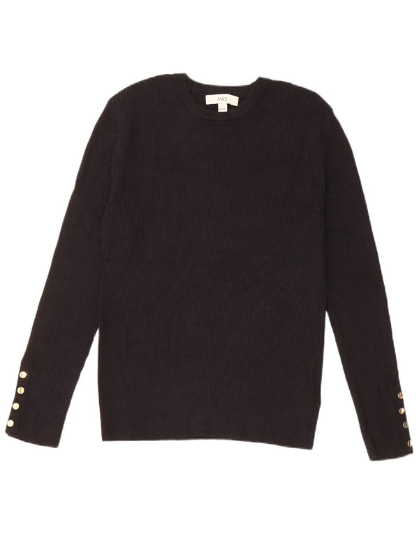 Marks & Spencer Top para mujer de manga larga UK 42 Viscosa negra mediana