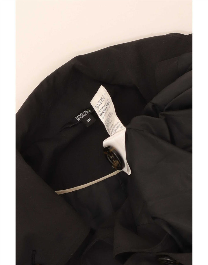 Marks & Spencer Gabardina para mujer UK 22 3XL Poliéster negro