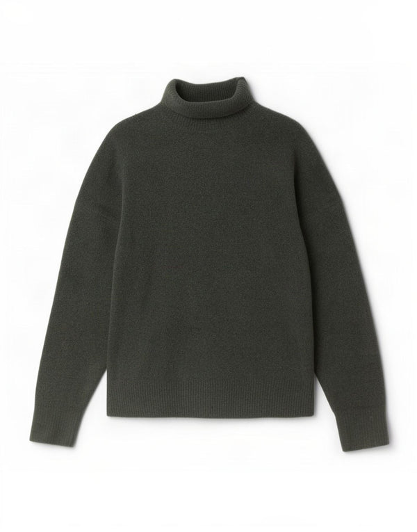 Zara Mujeres Roll Neck Jumper Sweater UK 46 Grande Acrílico Verde