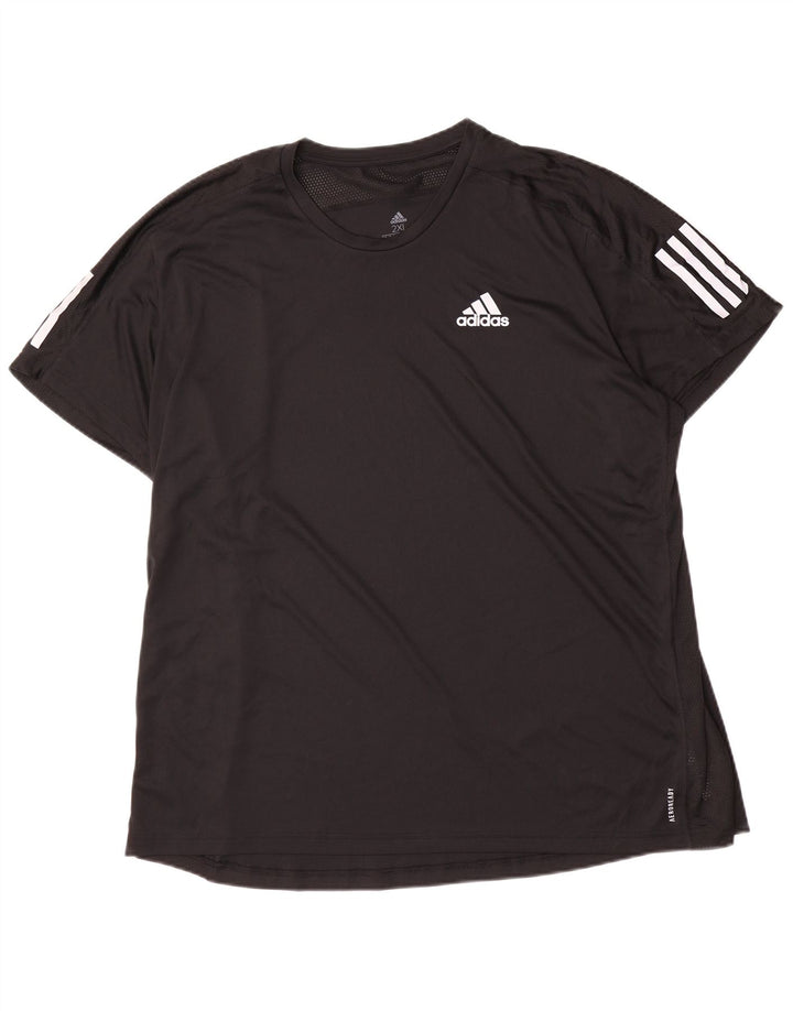 ADIDAS Camiseta Aeroready para hombre Top 2XL Poliéster negro