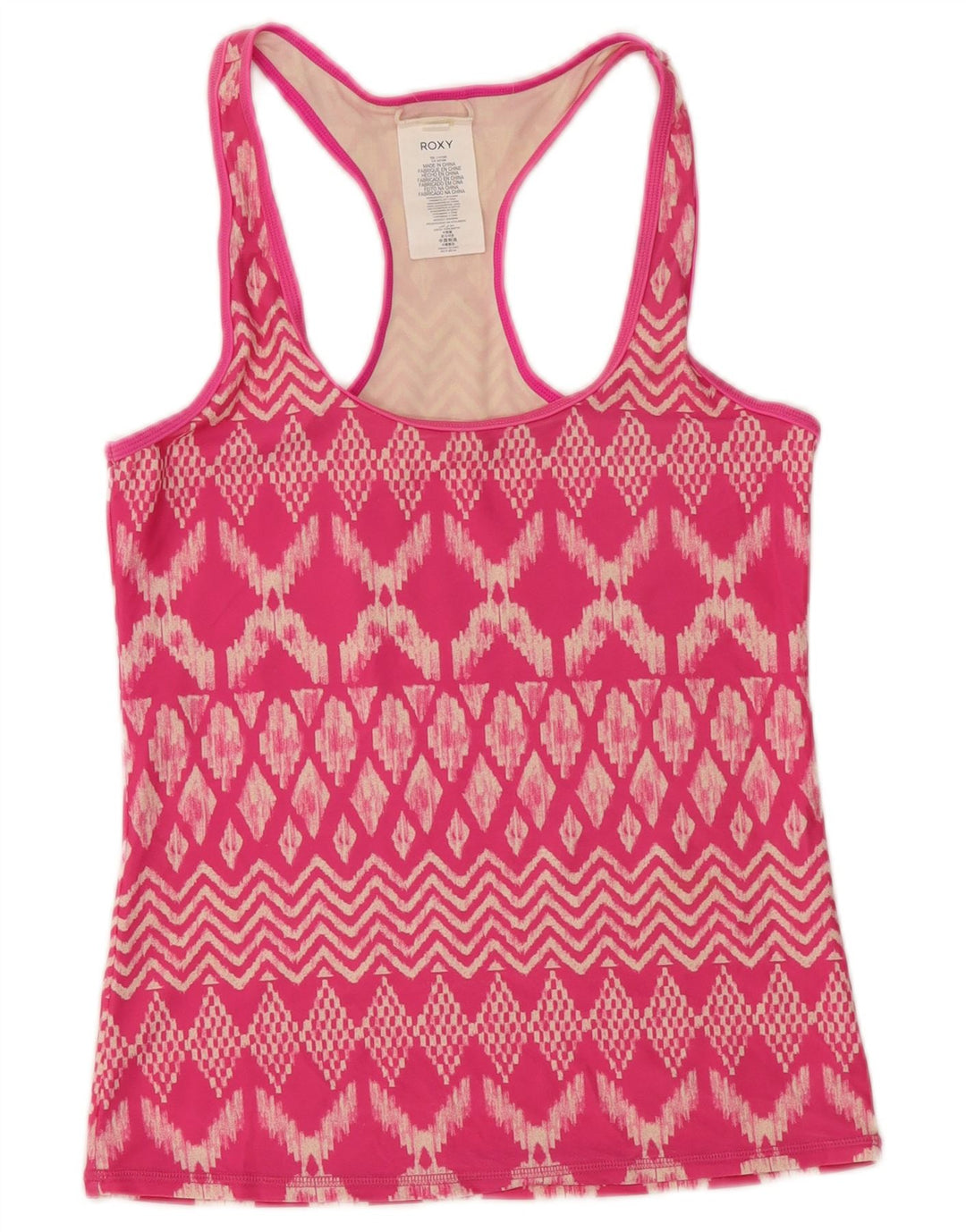 Camiseta sin mangas para mujer ROXY UK 12 Medium Pink Ikat Polyamide
