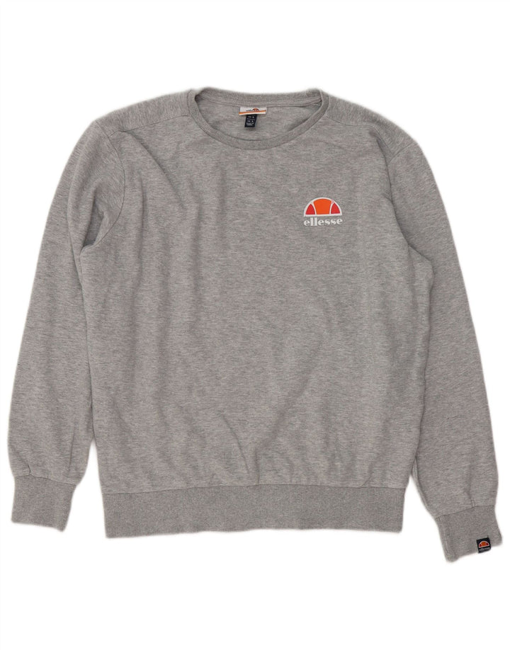 Ellesse Hombre Sudadera Jumper Grande Gris Algodón