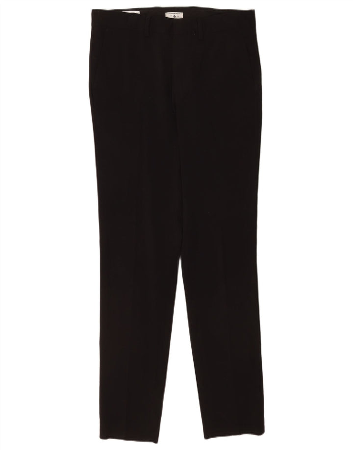 Jack & Jones Mens Slim Chino Pantalones W30 L32 Poliéster Negro