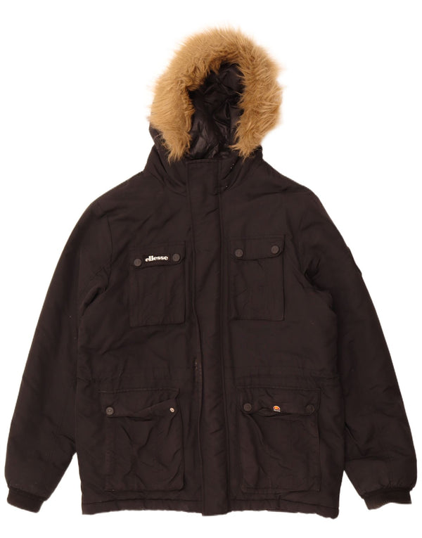 Chaqueta acolchada con capucha para hombre Ellesse UK 42 XL Nylon negro
