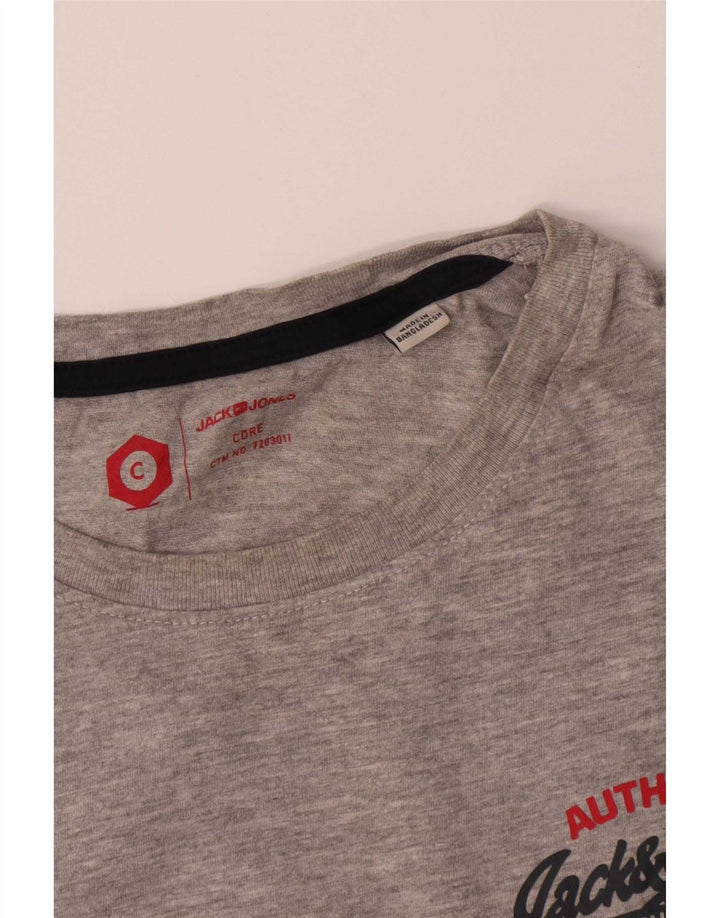 Camiseta Jack & Jones Hombre Top Gris Medio Algodón