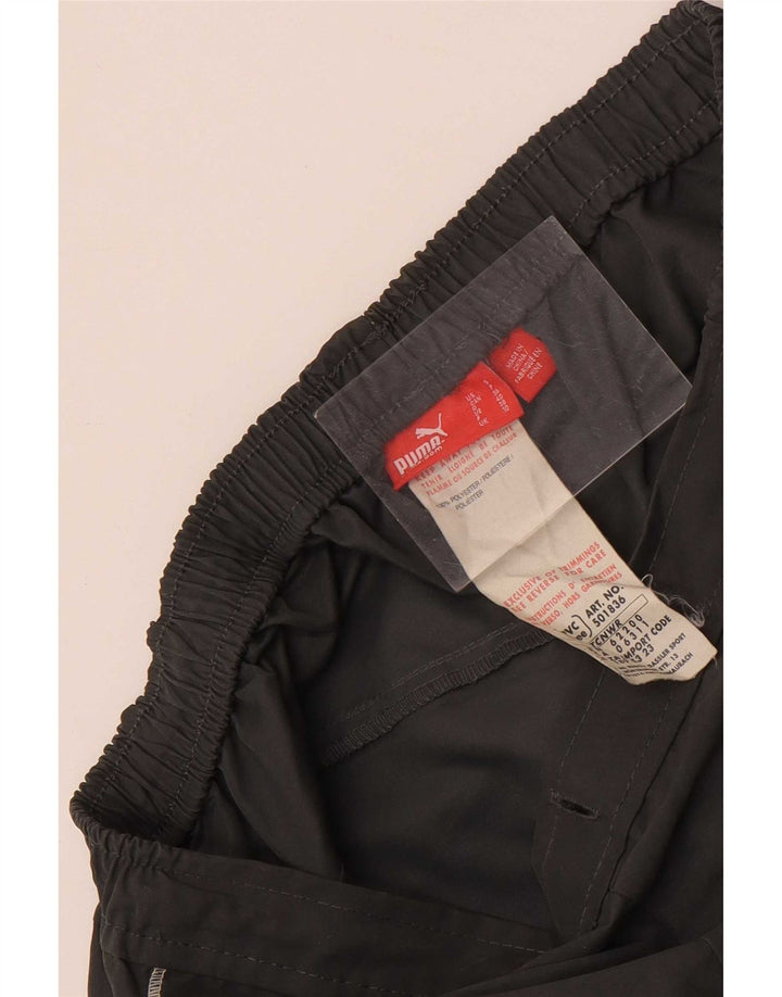 Puma Mujer Chándal Pantalones UK 10 Pequeño Gris Poliéster
