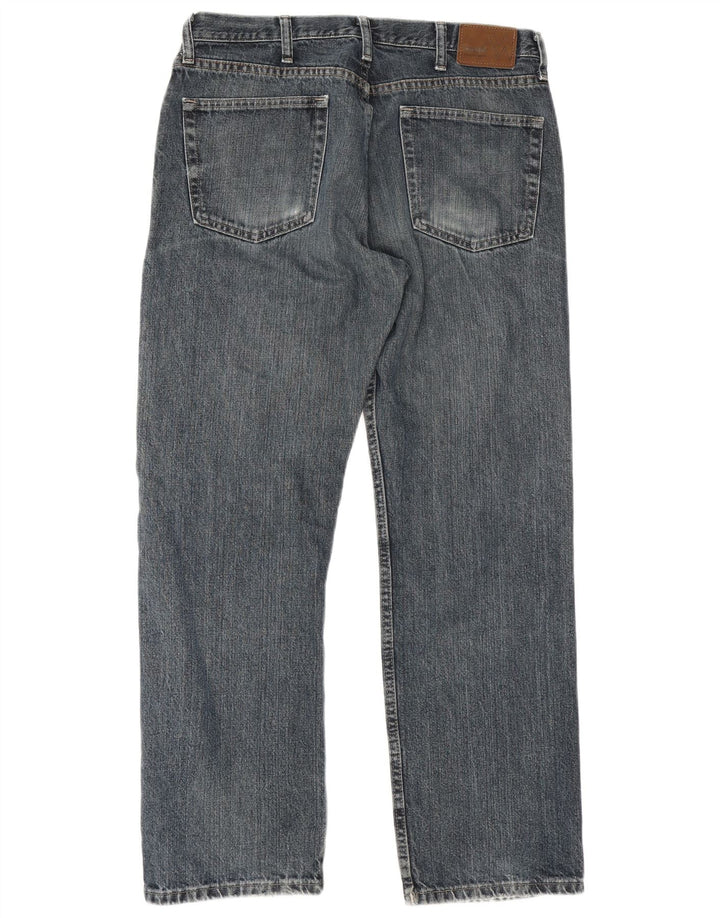 Wrangler Vaqueros rectos desgastados de ajuste regular para hombre W34 L29 Algodón azul