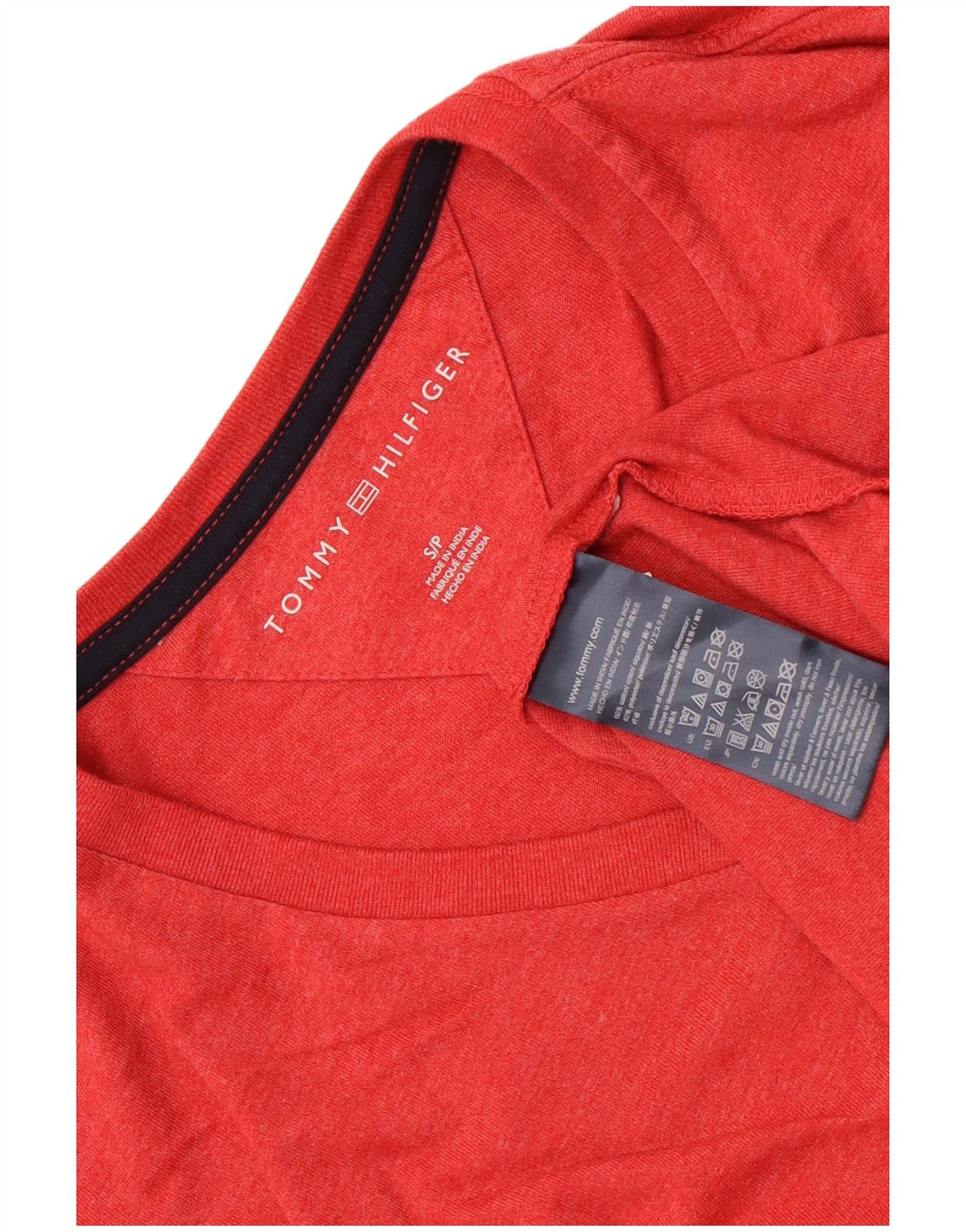 Tommy Hilfiger - Camiseta para hombre, talla pequeña, algodón rojo
