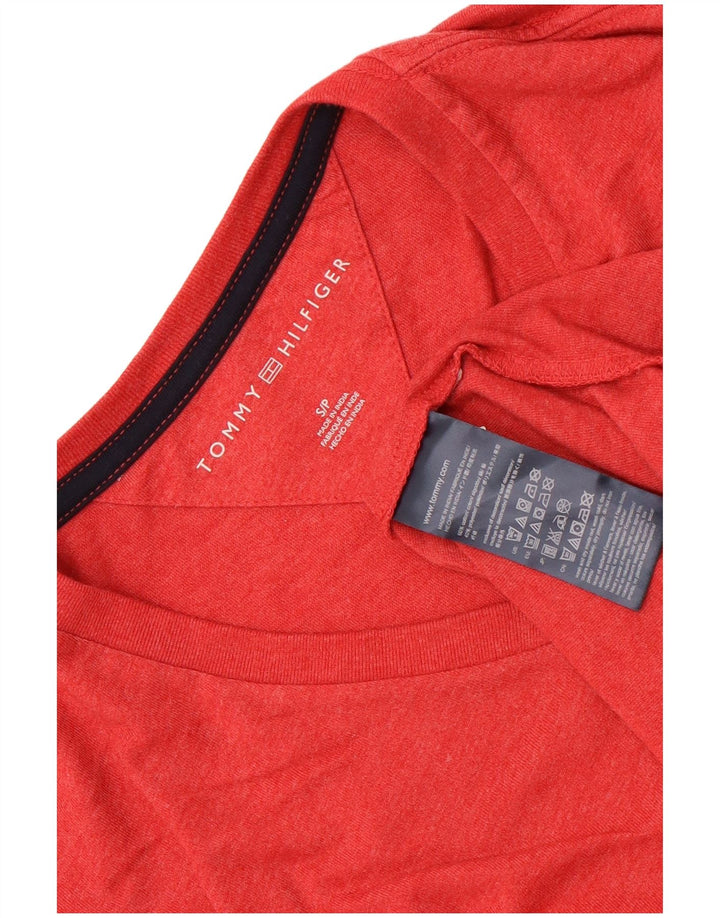 Tommy Hilfiger - Camiseta para hombre, talla pequeña, algodón rojo