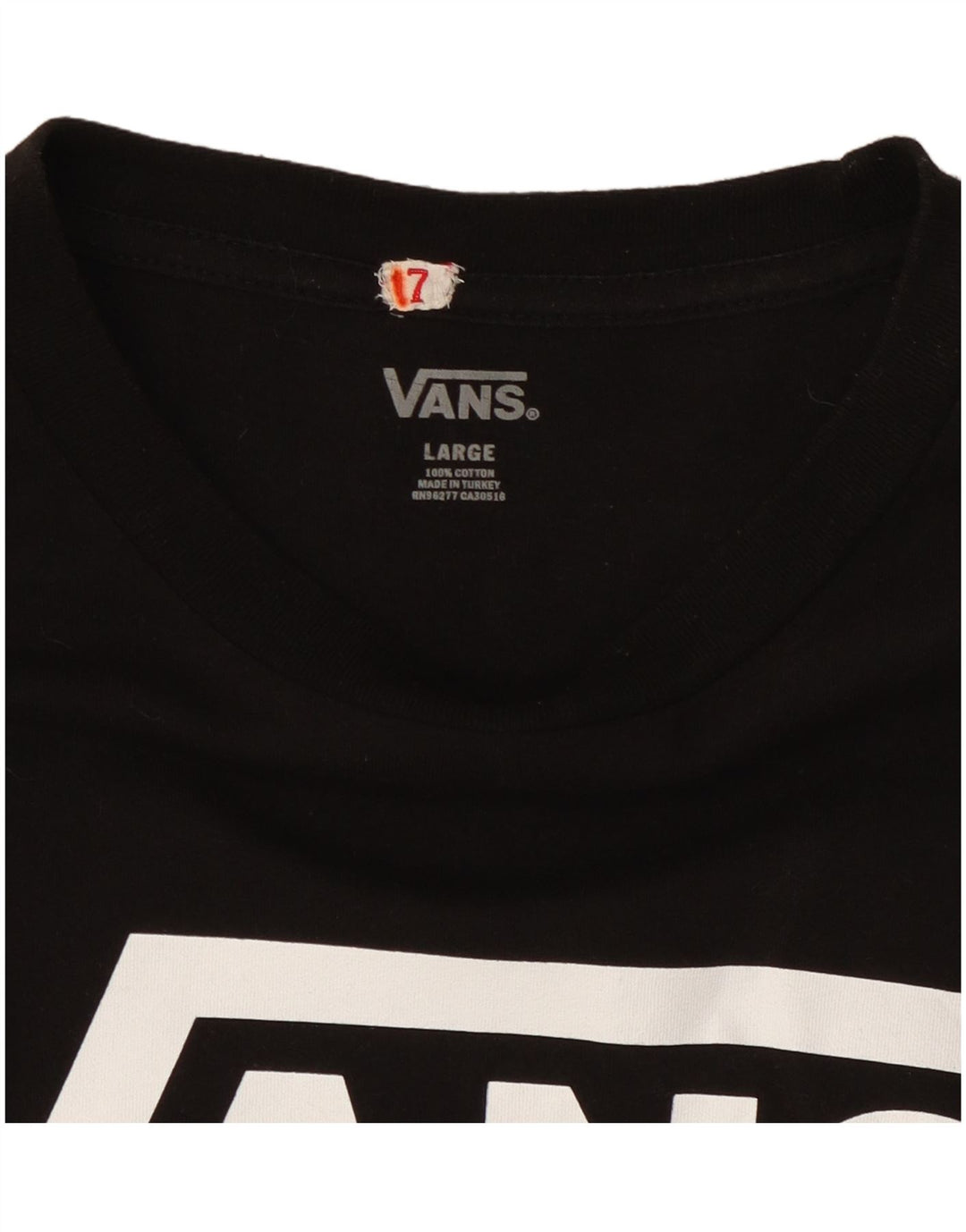 Vans Hombre Graphic Top Manga Larga Grande Algodón Negro