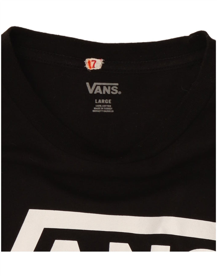 Vans Hombre Graphic Top Manga Larga Grande Algodón Negro