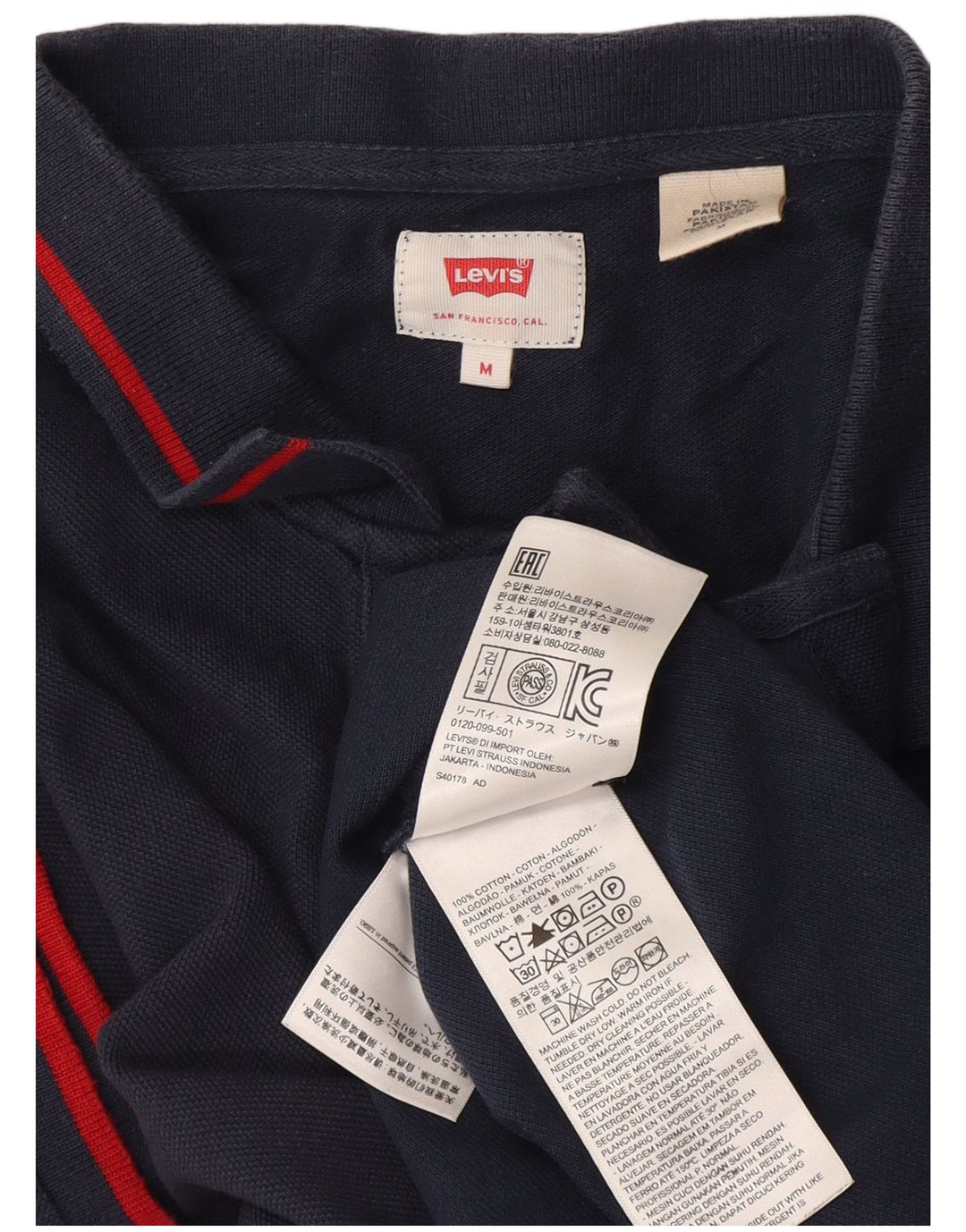Polo Levi's Hombre Algodón Azul Marino Medio