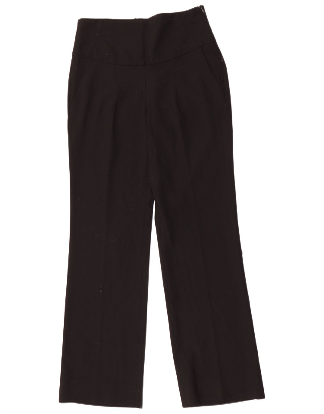 Zara Mujer Pantalones Casuales Rectos Medianos W28 L32 Negro