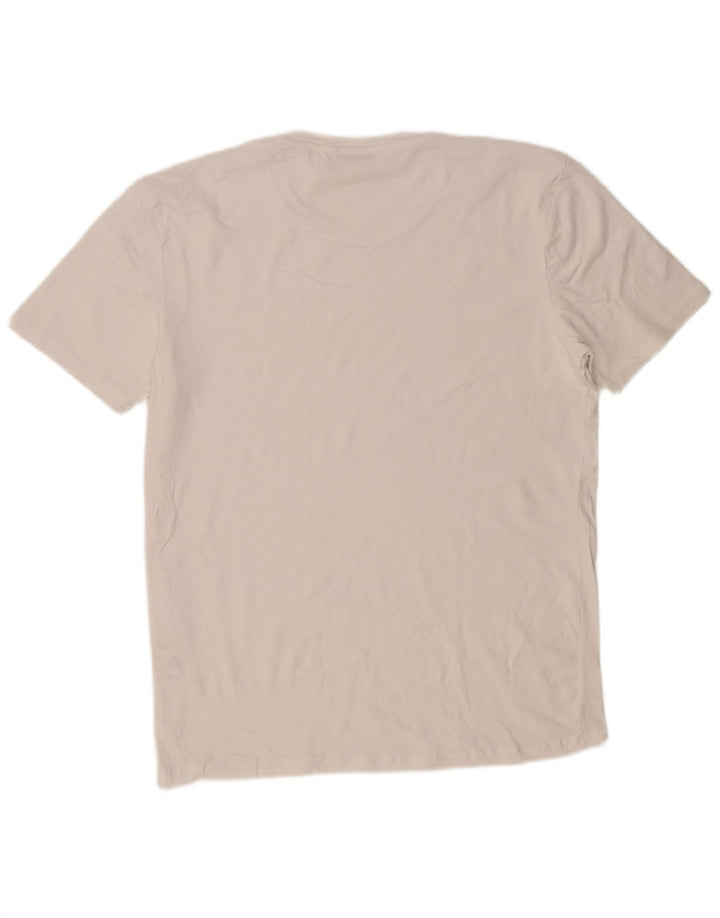 Zara Hombre Camiseta Top XL Blanco Algodón
